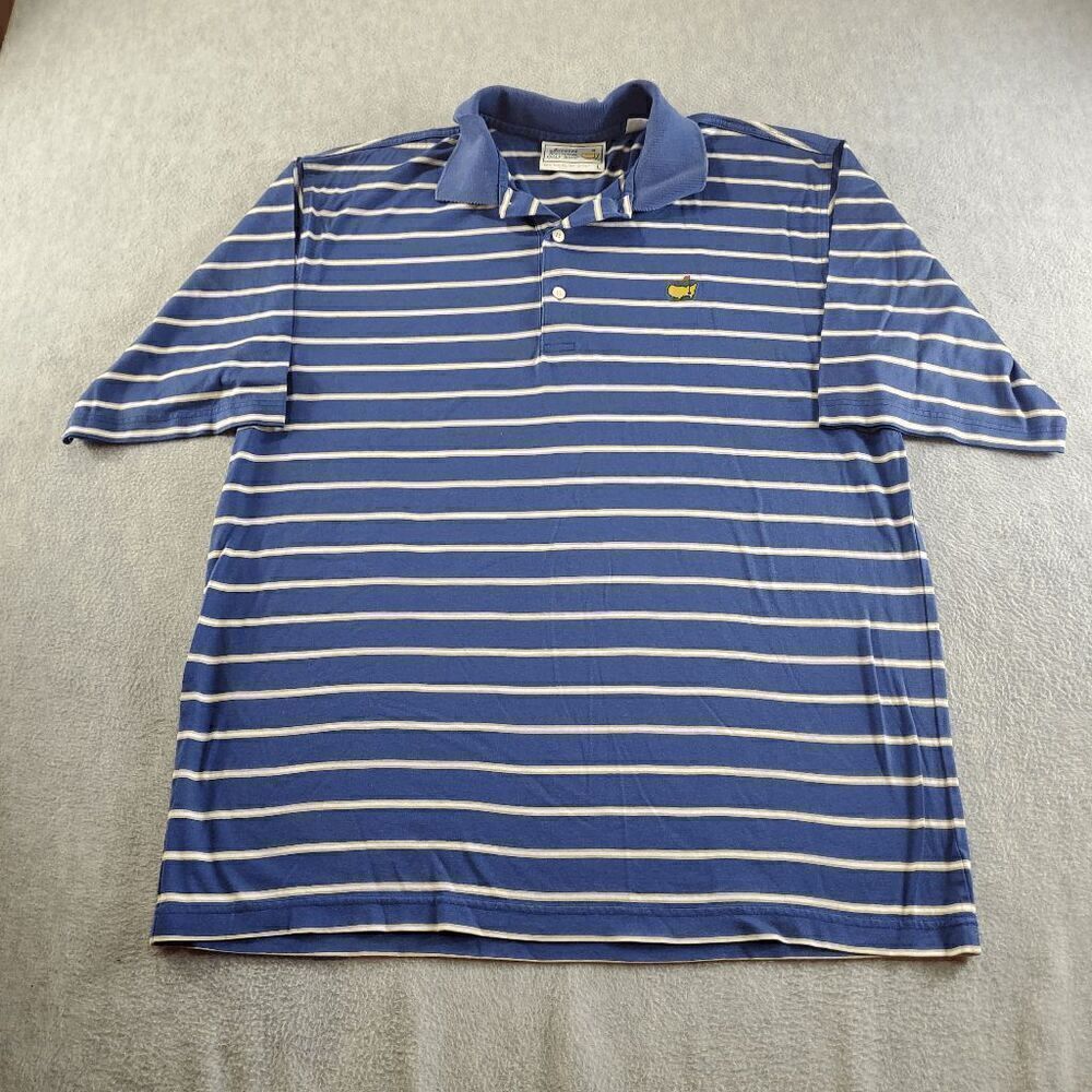 Classic Blue Striped Polo Shirt
